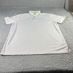 Sligo Three Eighty Two Mens XXL White Geometric Golf Polo Shirt Performance Tee